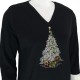 Xmas Tree 3/4 Sleeve V-Neck Shirt