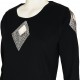 Diamond 3/4 Sleeve Scoop Neck Shirt